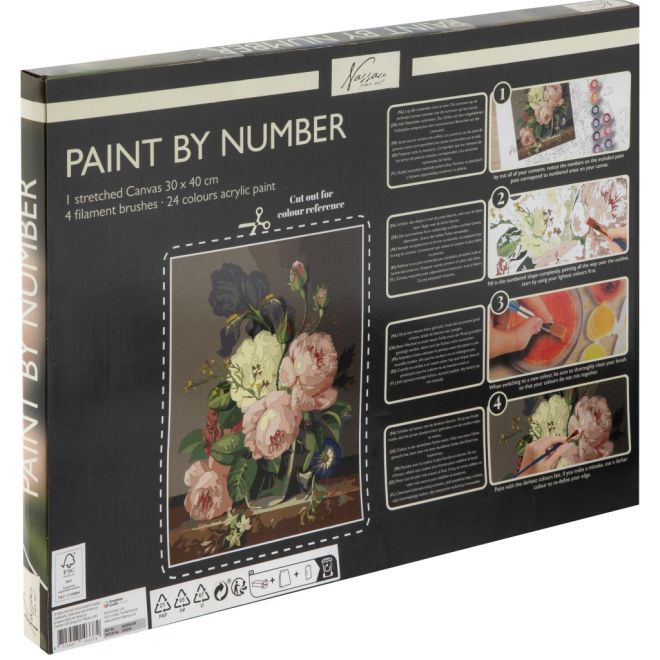 Malování podle čísel na plátno Květiny 30x40 cm 