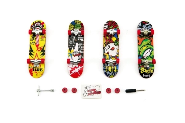 Prstový šroubovací skateboard s doplňky - 10 cm