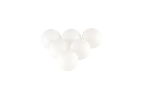 Míčky na stolní tenis SHIELD 4cm bezešvé 6ks v krabičce – Bílé