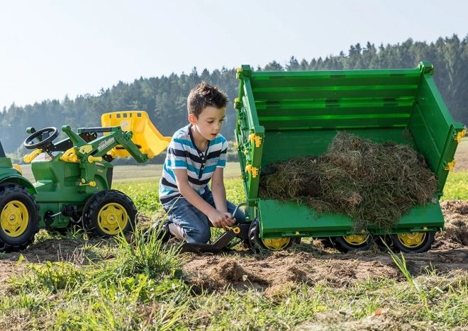Rolly Toys zelená rolovací vyklápěcí přívěs