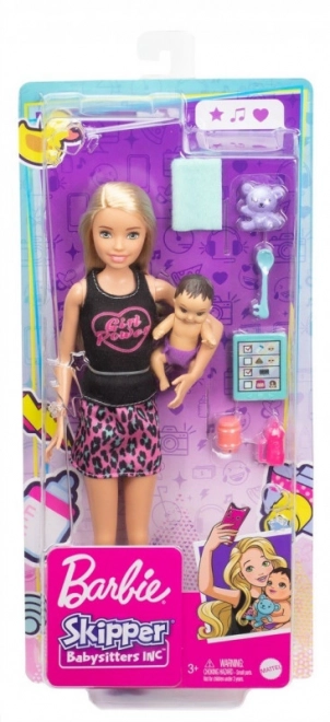 Chůva Barbie + panenka + příslušenství GRP13