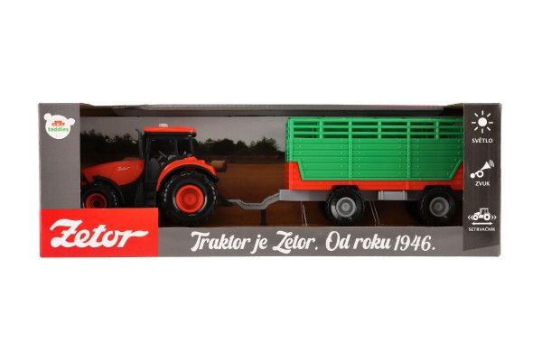 Traktor Zetor s vlekem se světelnými a zvukovými efekty - 36 cm