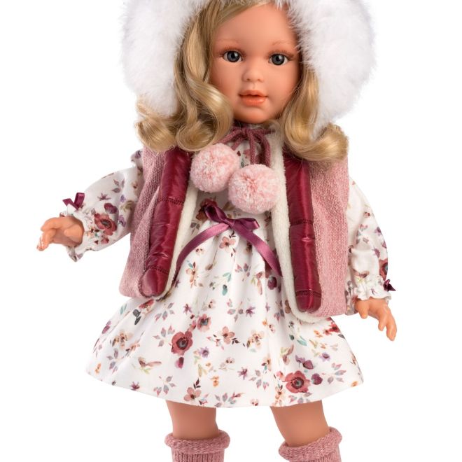 Llorens 54037 LUCIA - realistická panenka s měkkým látkovým tělem  - 40 cm