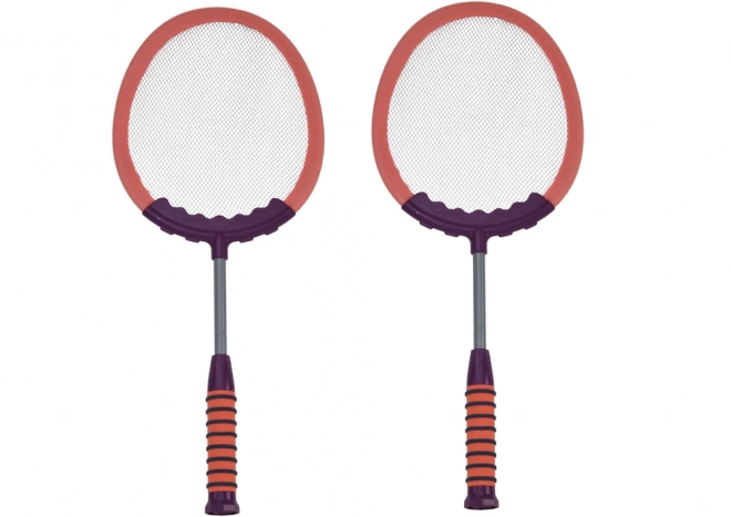 Sada 2 badmintonových raket Pálky 2 shuttlecocks Badminton Pink