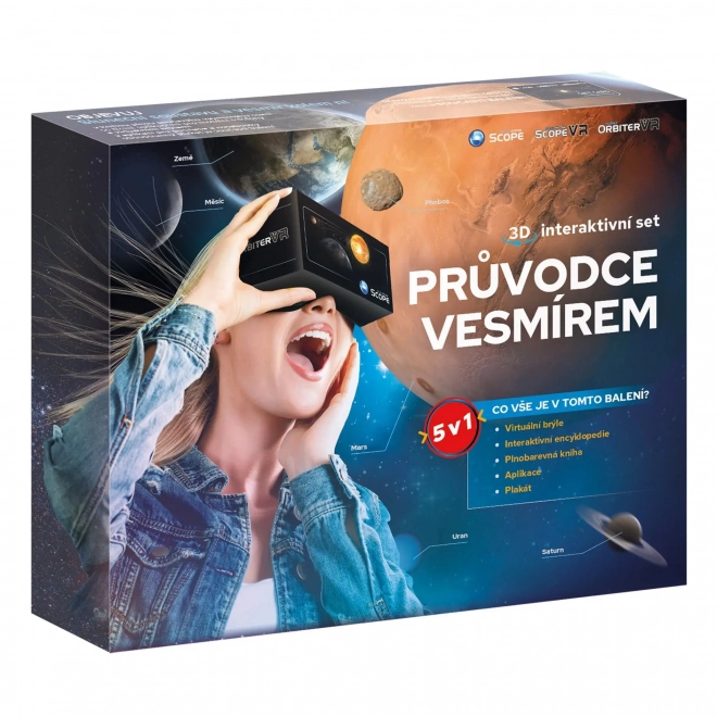 Průvodce vesmírem 5v1 interaktivní set 3D v krabici 33x26x6cm