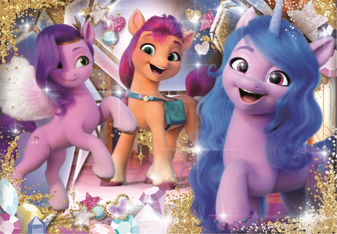 CLEMENTONI Puzzle s drahokamy My Little Pony 104 dílků