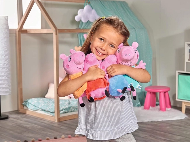 Sada plyšových hraček Peppa Pig - Rodina v autě