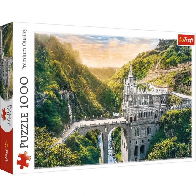 Puzzle 1000 dílků Svatyně Las Lajas Kolumbie