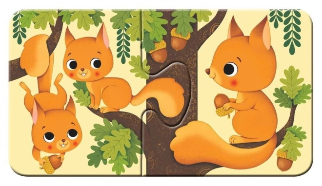 RAVENSBURGER Moje první puzzle Zvířátka a mláďátka 9x2 dílků