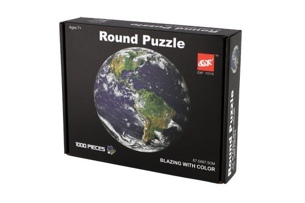 Puzzle kulaté Zeměkoule 1000 dílků 67,5x67,5cm v krabici 26x21x5,5cm