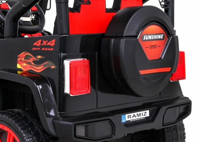 Terénní auto Raptor Drifter Flames + Dálkové ovládání + Pohon 4x4 + Úložný prostor + Pomalý start + MP3 LED