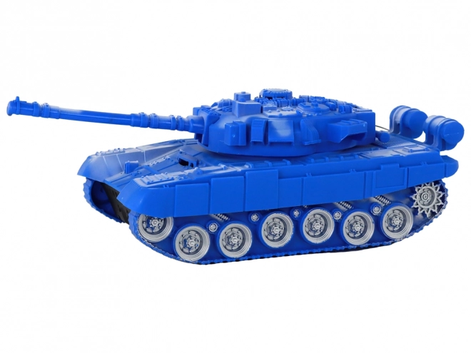 R/C dálkově ovládaný tank Světla Zvuk Modrá 1:18 27MHz