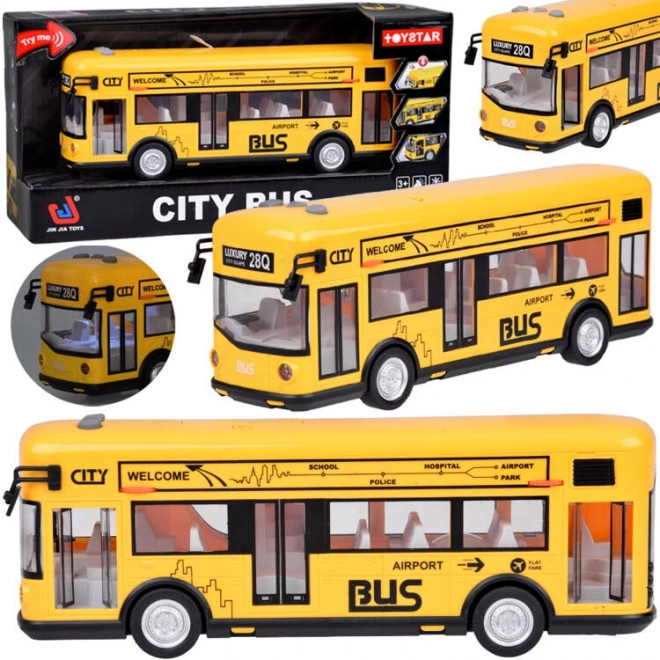 Žlutý párty autobus otevírání dveří zvuky světla hudba ZA5222