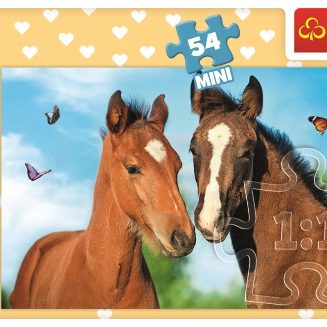 TREFL Puzzle Roztomilá zvířátka: Pár koní 54 dílků