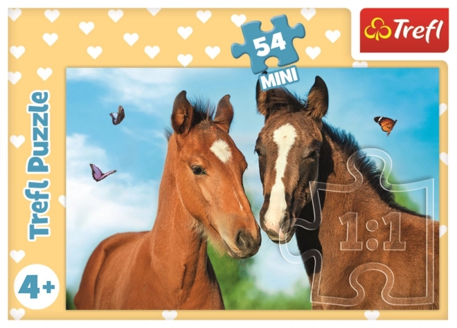 TREFL Puzzle Roztomilá zvířátka: Pár koní 54 dílků