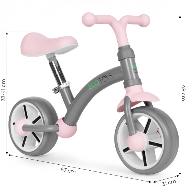 Dětský odrážedlo ECOTOYS s nastavitelným sedlem
