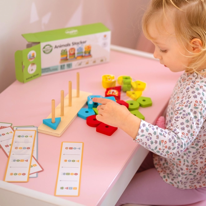 Montessori skládačka zvířátka pyramidka 27 dílů FSC