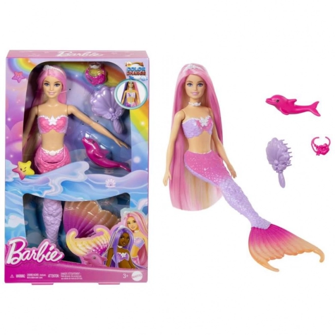 Lalka Barbie Malibu měnící barvu mořská panna