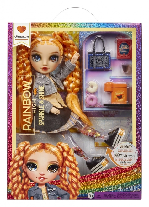 Rainbow High Sparkle & Shine Fashion panenka - Clementine (Orang