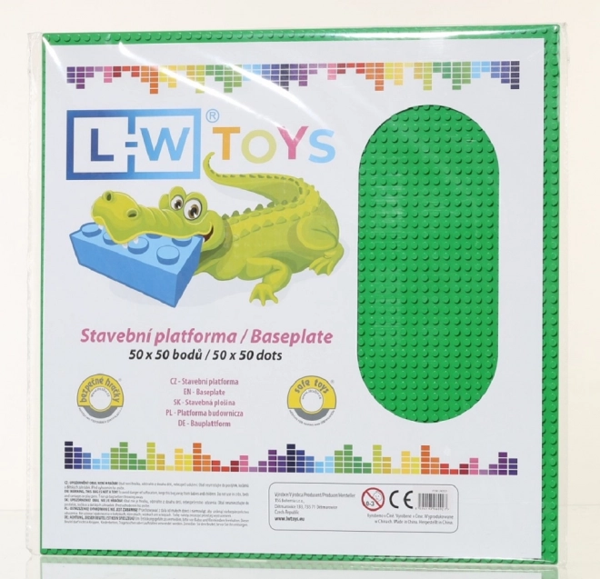 L-W Toys Velká podložka na stavění 50x50 zelená