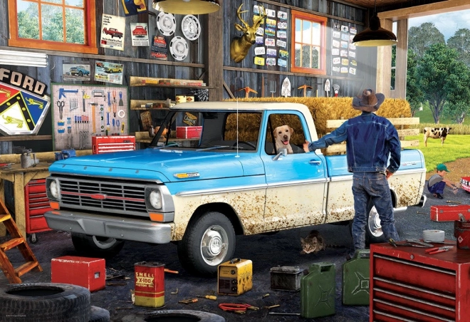 EUROGRAPHICS Puzzle v plechové krabičce Pickup Truck 550 dílků