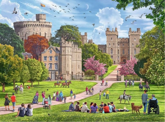 RAVENSBURGER Puzzle Královské rezidence, Velká Británie 4x500 dílků