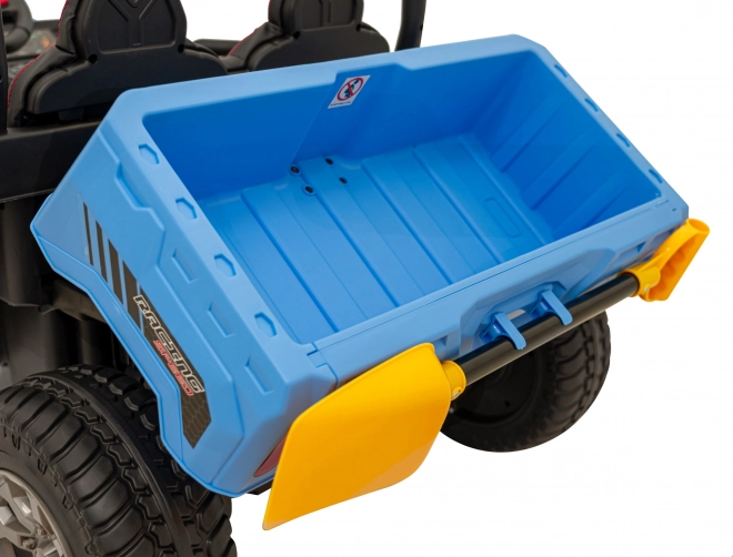 Dětské autíčko Pick-Up Speed 900 Blue + pohon 4x4 + pohyblivá naběračka + nosič zavazadel + dálkové ovládání + lopata + LED audio