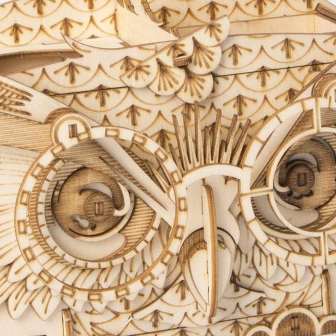 Sova - Stojánek na tužky - 3D dřevěná stavebnice