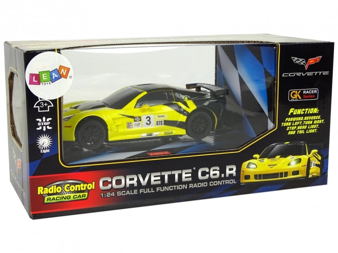 Sportovní auto R/C 1:24 Corvette Yellow C6.R 2.4 G Lights