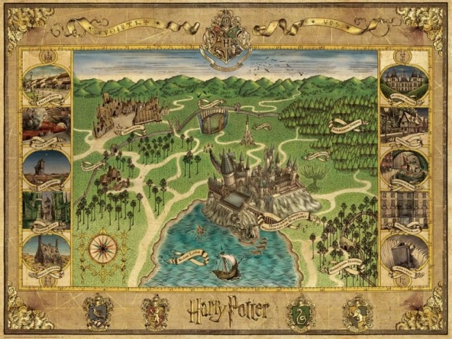 Harry Potter: Mapa Bradavic 1500 dílků