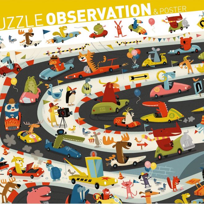DJECO Puzzle Observation: Rallye 54 dílků