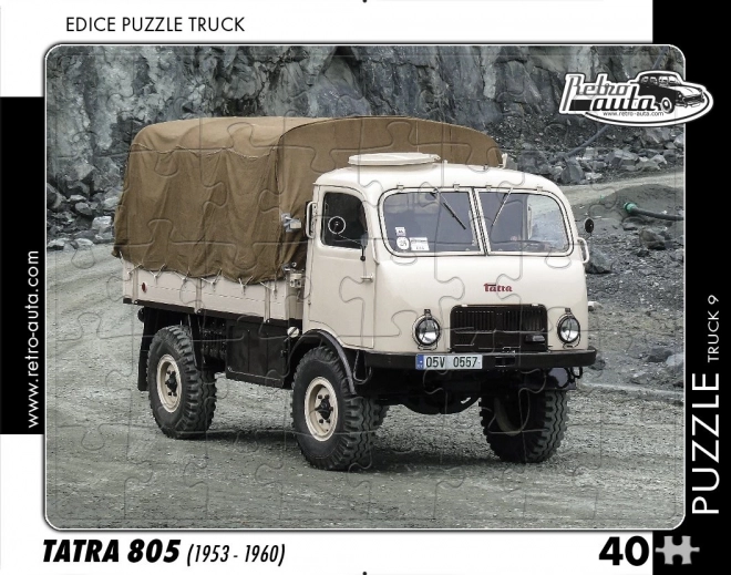 Retro puzzle nákladní automobil Tatra 805