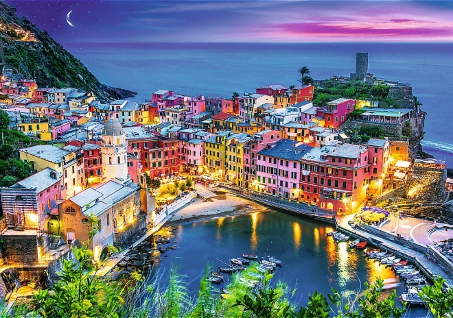 TREFL Sada 2v1 puzzle Vernazza, Ligurie, Itálie 1000 dílků s lepidlem