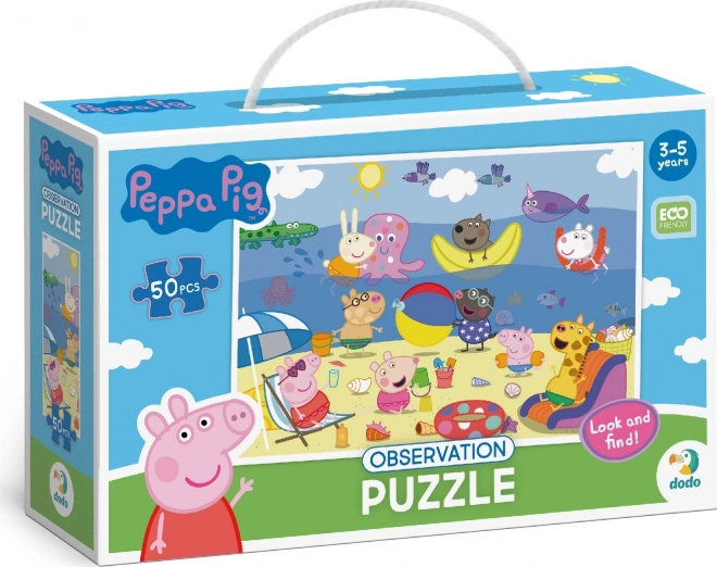 DODO Puzzle s hledáním obrázků Prasátko Peppa 50 dílků