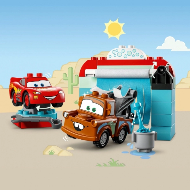 LEGO® DUPLO® Disney 10996 Na myčce s Bleskem McQueenem a Bur