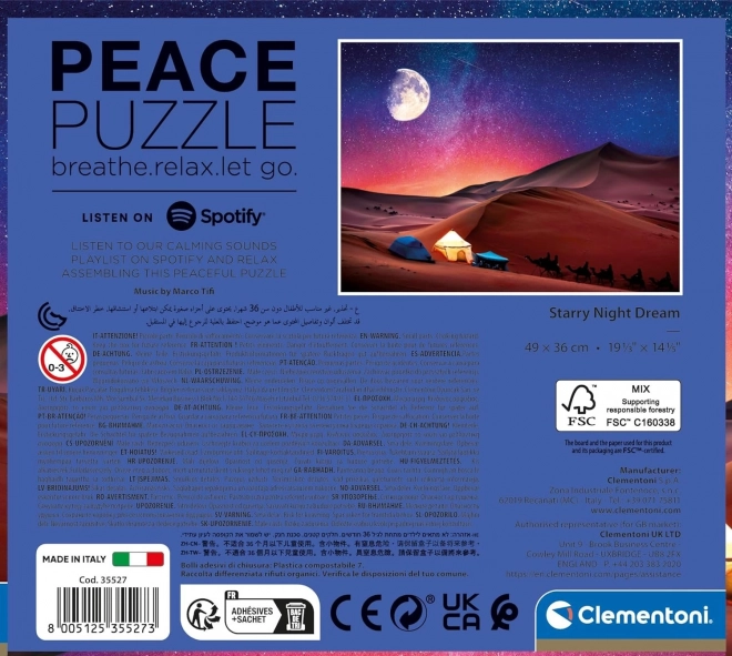 CLEMENTONI Peace puzzle: Hvězdná noc 500 dílků