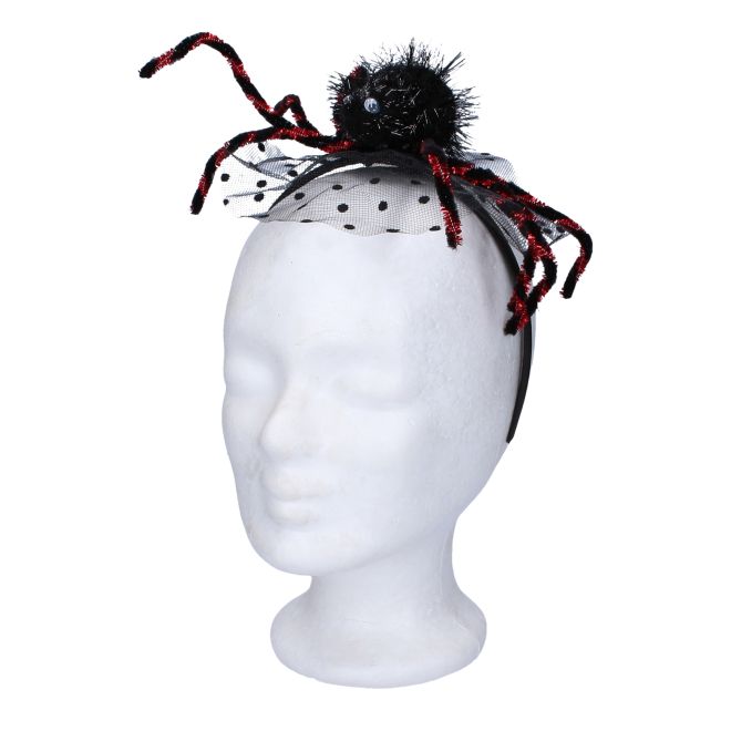 Halloweenská čelenka pavouk 19 cm
