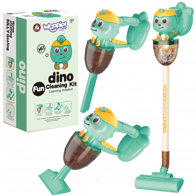 Interaktivní vysavač Dino 3v1 s funkcí sání, světlem a zvukem