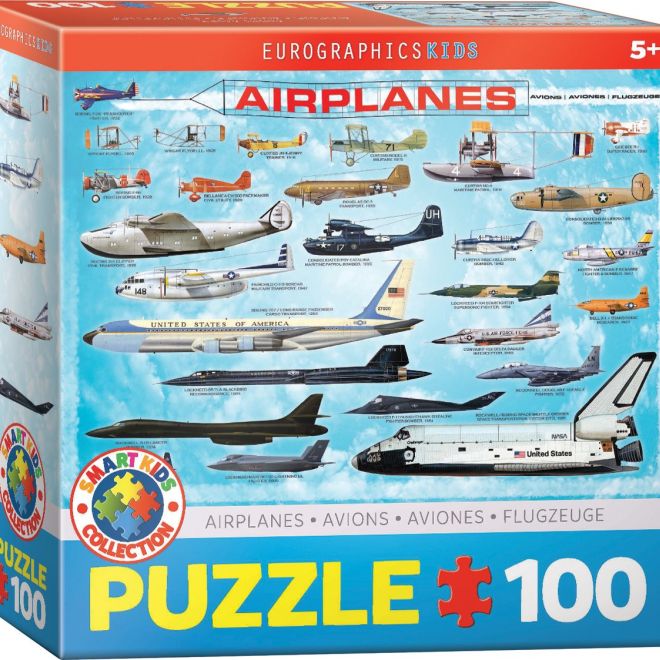 EUROGRAPHICS Puzzle Letadla 100 dílků