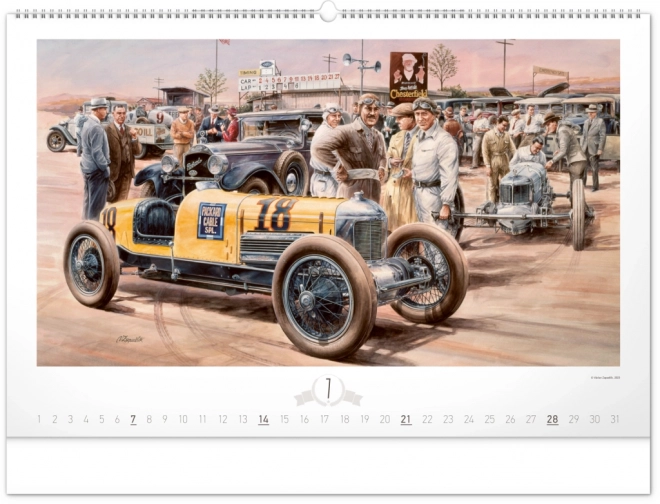 Nástěnný kalendář Oldtimers – Václav Zapadlík 2024, 64 × 42 cm