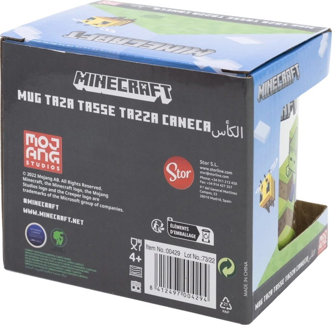 STOR Hrneček keramický 325ml Minecraft zelený