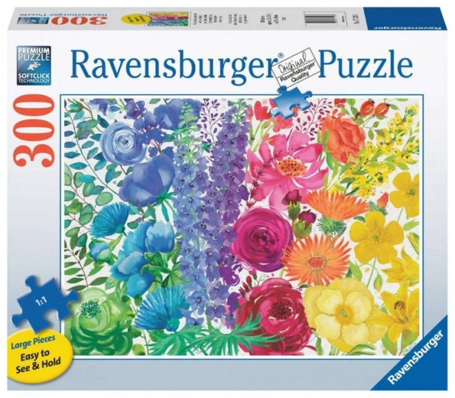 Velkoformátové 2D puzzle Flower Rainbow 300 dílků