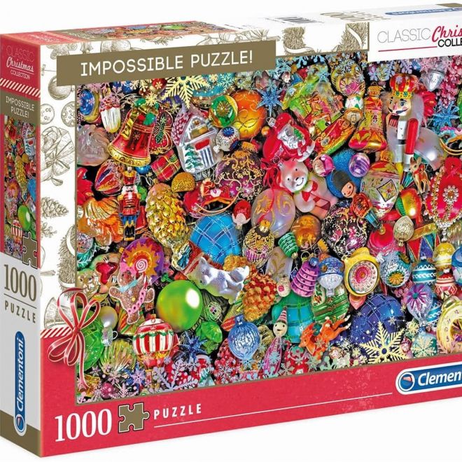 CLEMENTONI Puzzle Impossible: Třpytivé Vánoce 1000 dílků