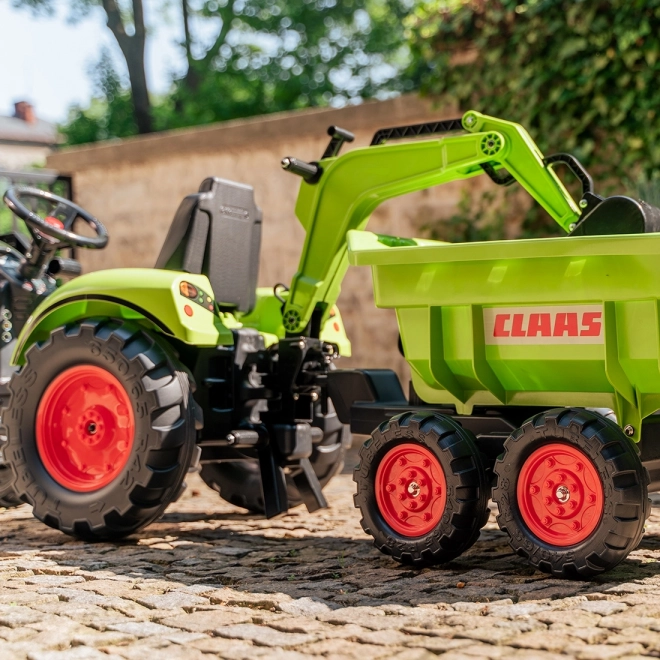 Traktor šlapací Class Atiom 430 zelený s přední i zadní lžící