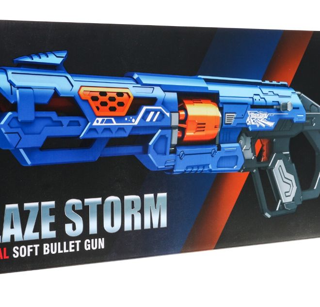 Dětská manuální puška 8+ Blaze Storm Mechanism s jezdcem + 20 dlouhých pěnových nábojů