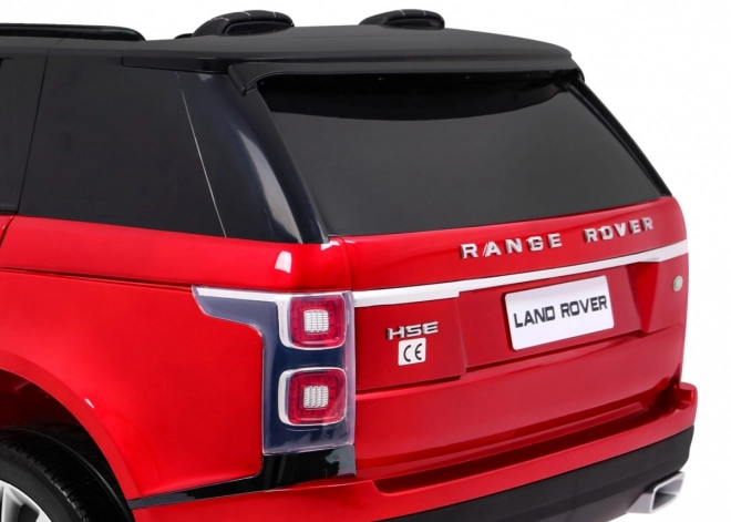 Range Rover HSE Lakované auto pro 2 děti Červená + dálkové ovládání + 5-páskové pásy + audio panel + LED dioda