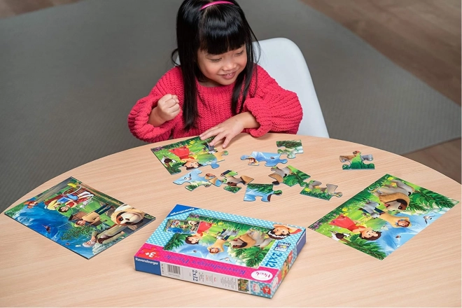 RAVENSBURGER Puzzle Heidi: Společný čas na horách 2x12 dílků