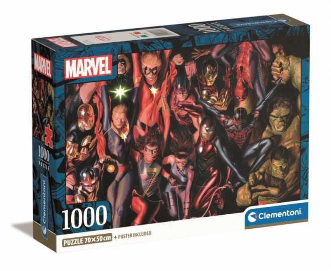 Puzzle 1000 prvků Kompaktní Marvel The Avengers