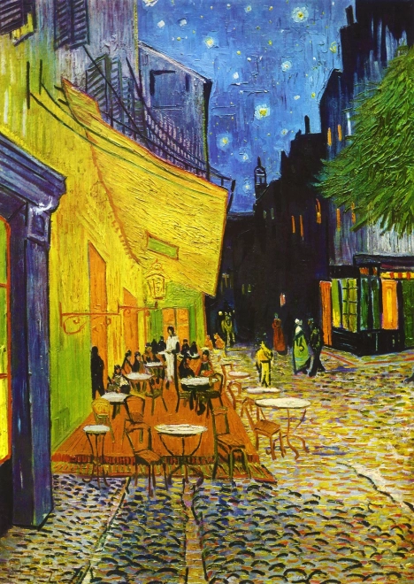 ENJOY Puzzle Vincent Van Gogh: Terasa kavárny v noci 1000 dílků