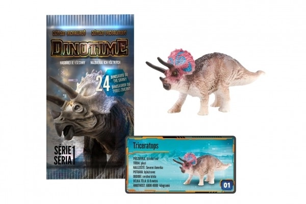 Figurka dinosaurus Dinotime plast mix druhů v sáčku 8x15cm 24ks v boxu